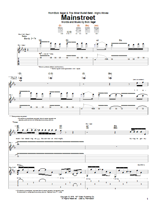 Product gallery: Page 1 of 1 Mainstreet, Bob Seger