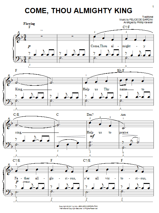 Produktbild zu: Come, Thou Almighty King (arr. Phillip Keveren)
