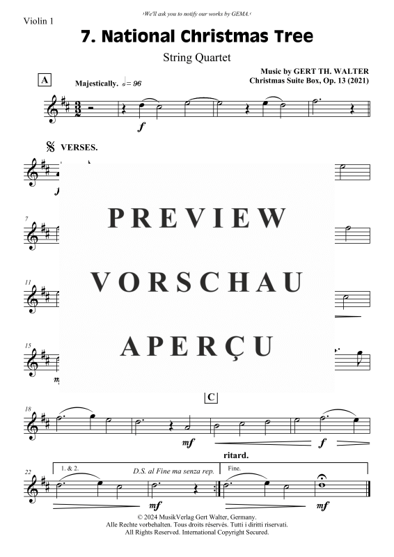 Produktgalerie: Seite 4 von 7 National Christmas Tree, , (Streicherquartett)