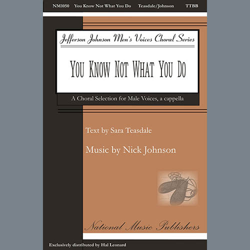 cover: You Know Not What You Do, Nick Johnson