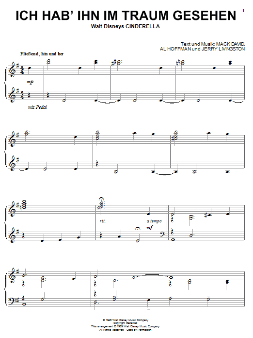 Product picture to: A Dream Is A Wish Your Heart Makes (from Cinderella) - Ilene Woods