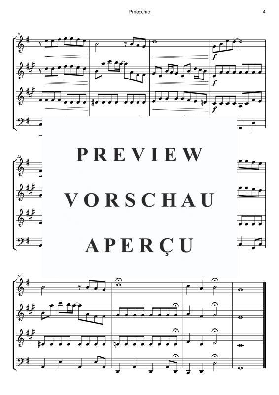 gallery: Pinocchio, , (Holzbläser Quartett Flöte, 2x Klarinette in B + Fagott)