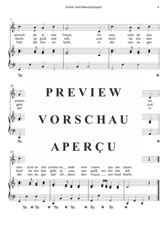 Produktgalerie: Seite 6 von 6 Schlaf, mein Mausiputziputz, , Gesang und Klavier