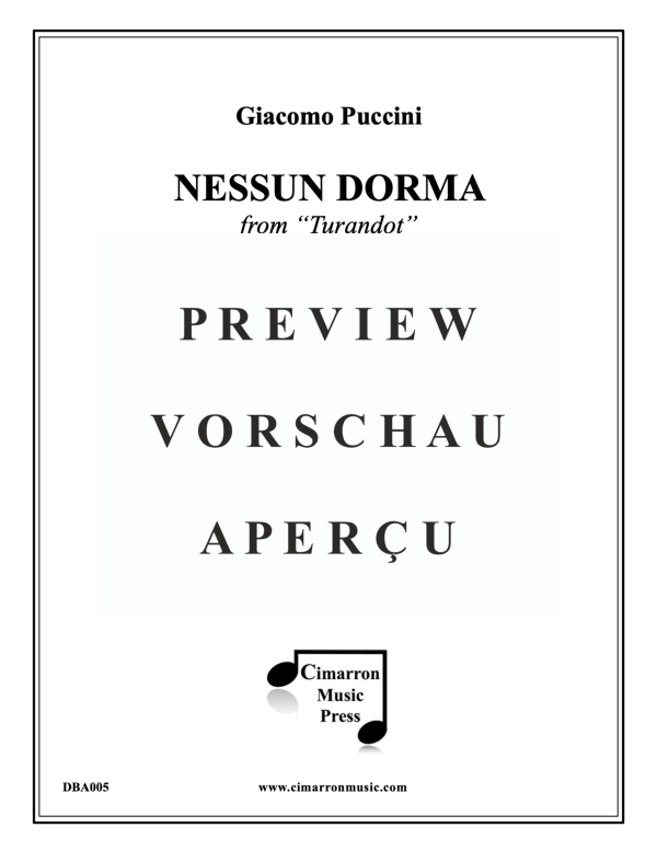 Product gallery: Page 2 of 11 Nessun Dorma, , Brass Quintet