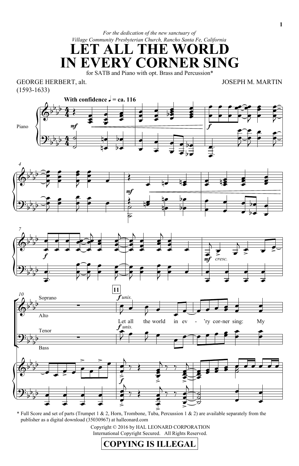Produktbild zu: Let All The World In Every Corner Sing