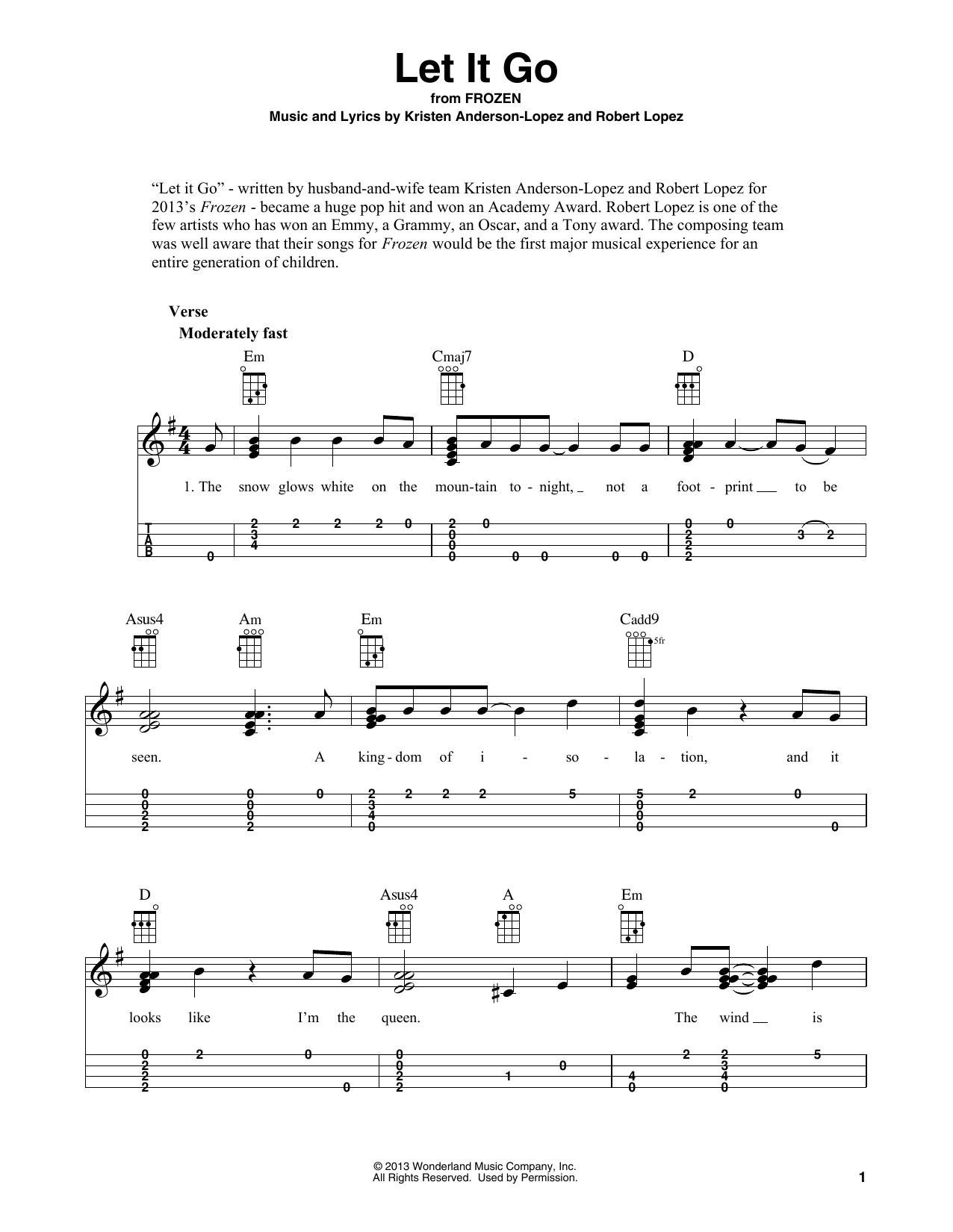 Product gallery: Page 1 of 1 Let It Go (from Frozen), Idina Menzel