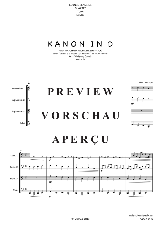 Product gallery: Page 2 of 13 Kanon in D , , (Tuba Quartett EEET)