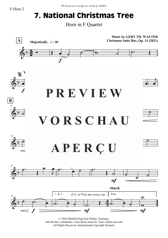 Produktgalerie: Seite 5 von 7 National Christmas Tree, , (Horn Quartett)