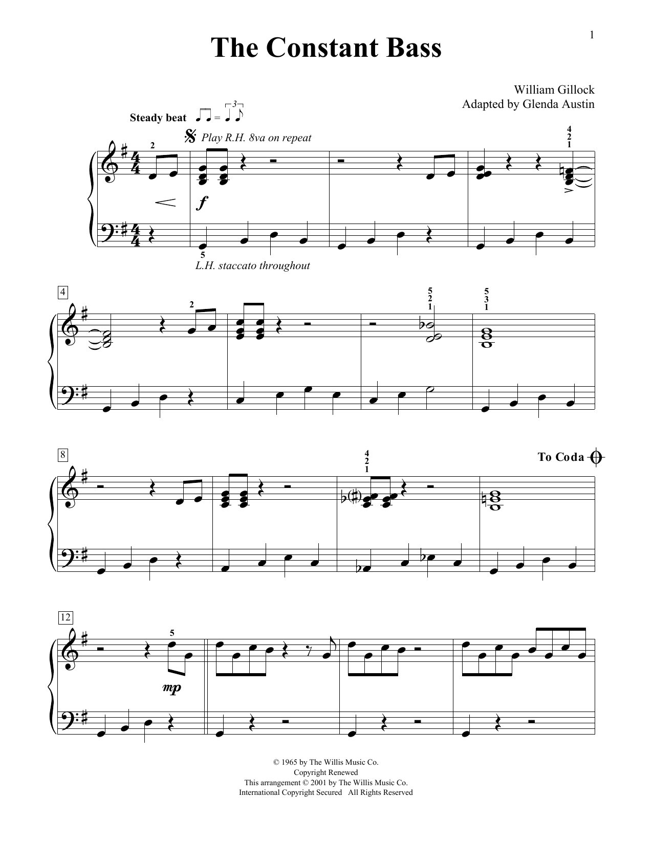 Produktbild zu: The Constant Bass (Simplified) (adapted by Glenda Austin)