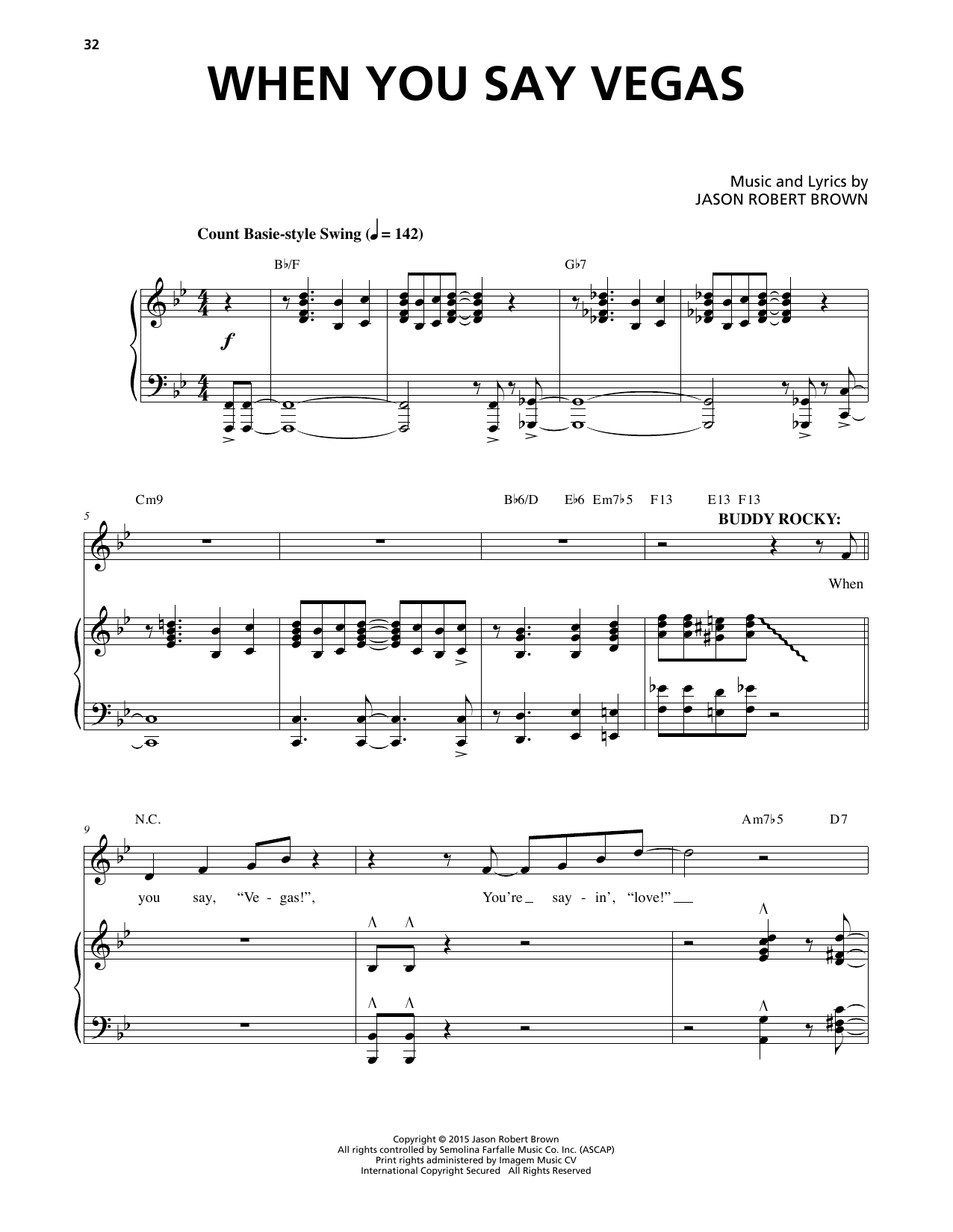 Produktbild zu: When You Say Vegas (from Honeymoon in Vegas)