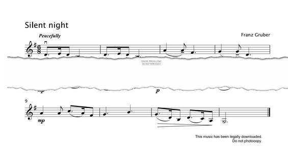 Produktgalerie: Seite 1 von 1 Silent Night, Franz Xaver Gruber, Violine