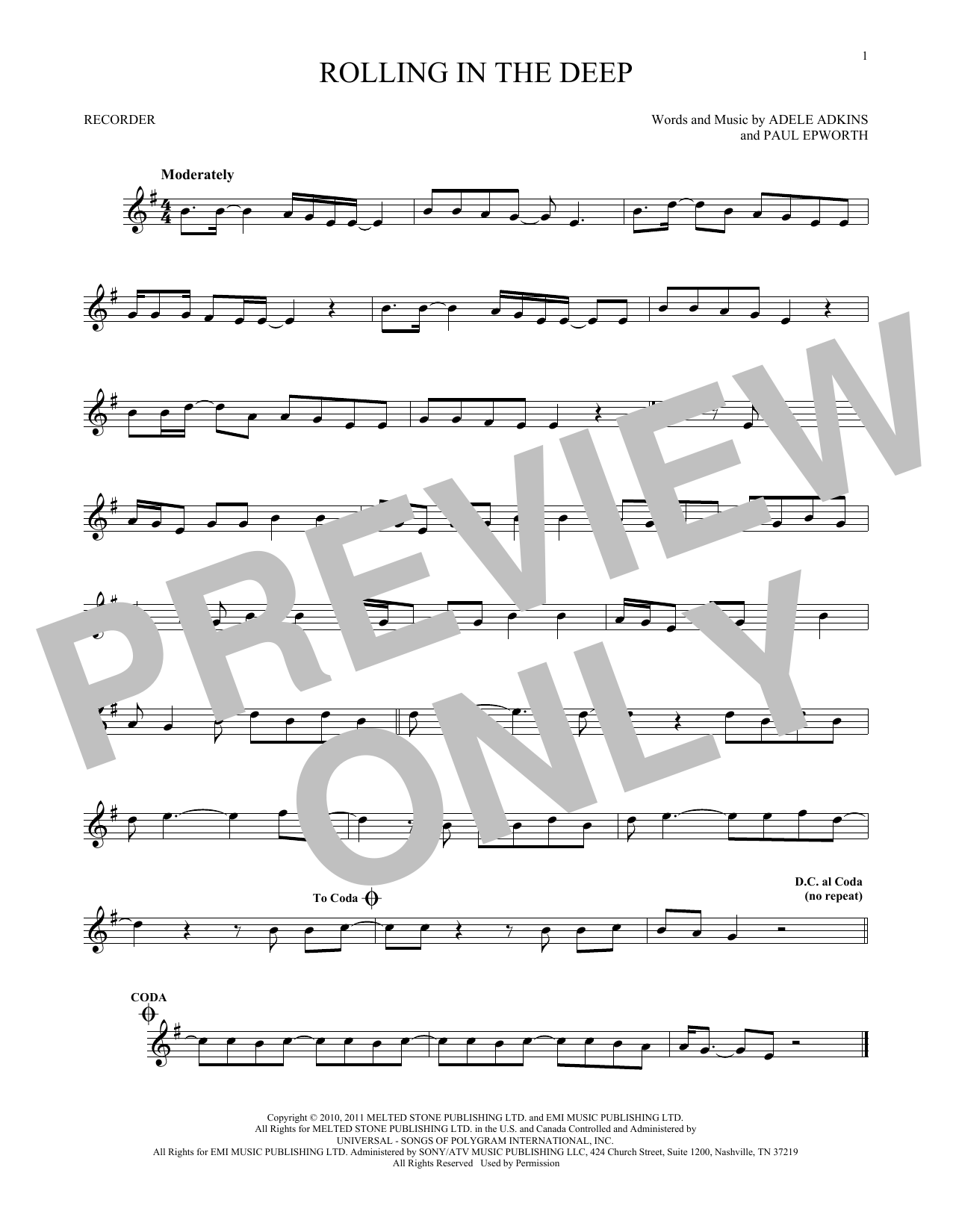 Product gallery: Page 1 of 1 Rolling In The Deep, Adele