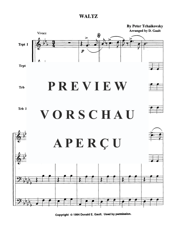 Produktgalerie: Seite 3 von 11 Waltz, , Blechbläser Quartett 2 Trompeten und 2 Posaunen