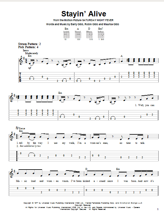 Product gallery: Page 1 of 1 Stayin' Alive, Bee Gees