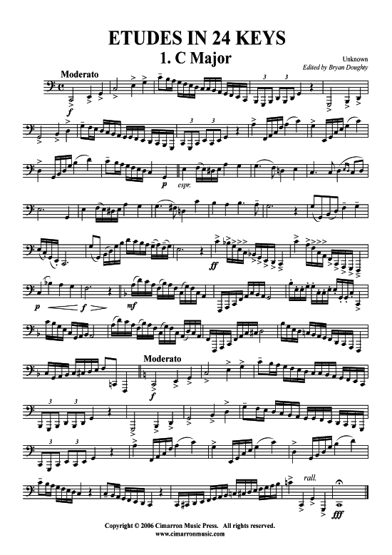 Produktbild zu: Etüden in 24 Tonarten bearb. Bryan Doughty