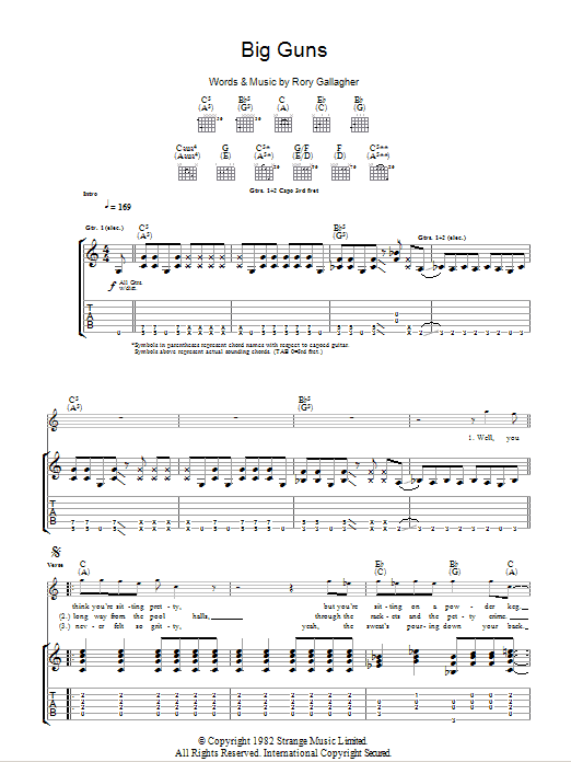 Produktgalerie: Seite 1 von 1 Big Guns, Rory Gallagher, Gitarre
