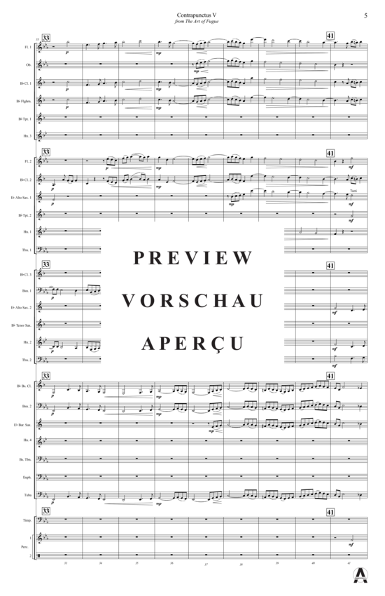 Produktgalerie: Seite 8 von 14 Contrapunctus 5 aus Kunst der Fuge , , (Concert Band)