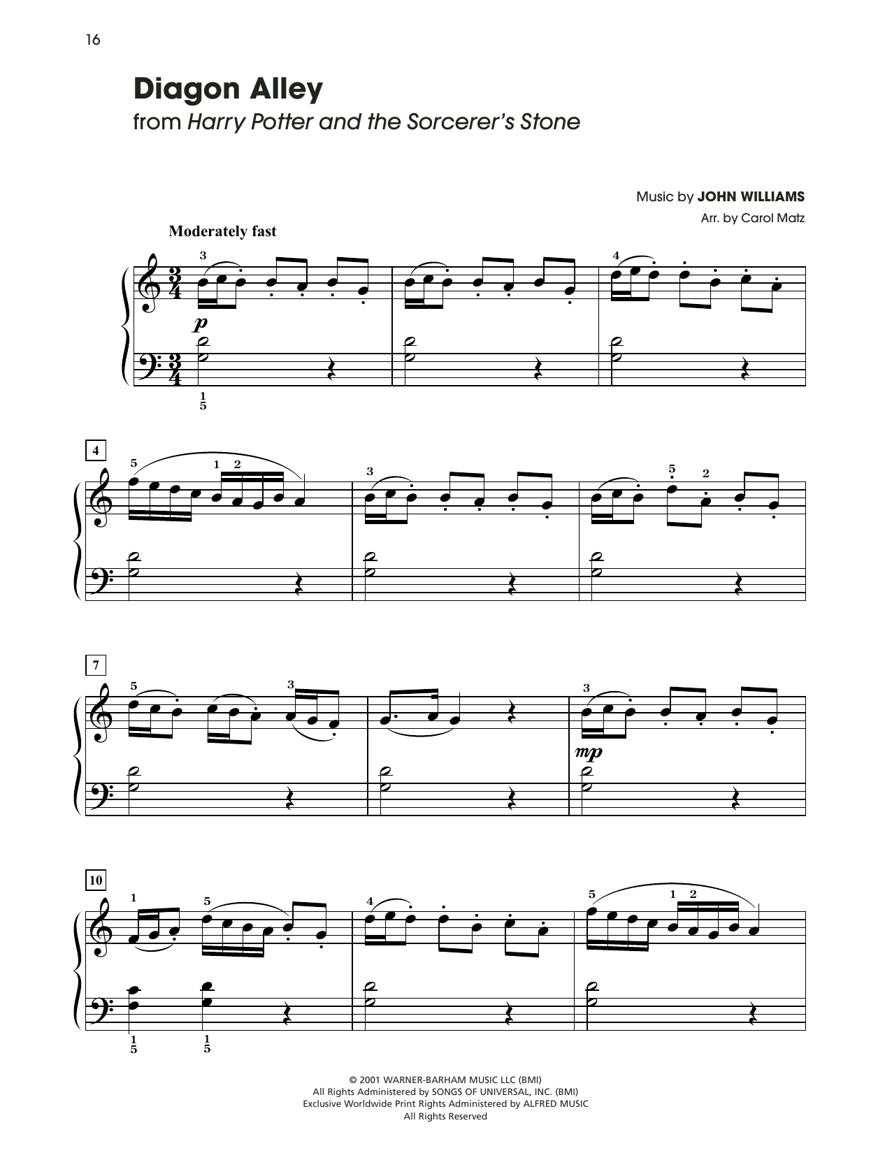 Produktbild zu: Diagon Alley (from Harry Potter) (arr. Carol Matz)