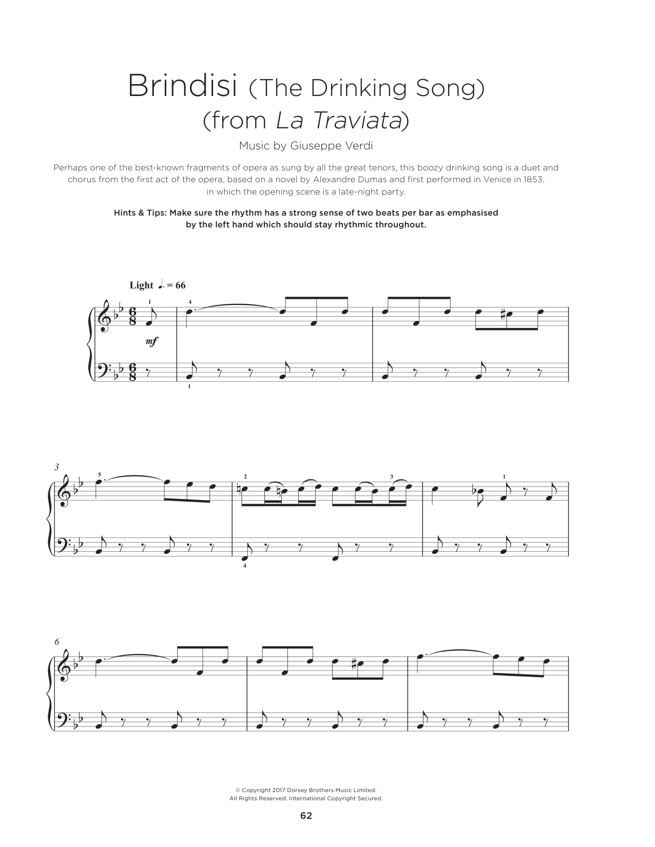 Produktbild zu:  Libiamo (Brindisi) - Giuseppe Verdi