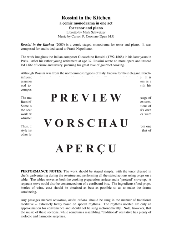 Product gallery: Page 2 of 18 Rossini in the Kitchen , , (tenor + piano)