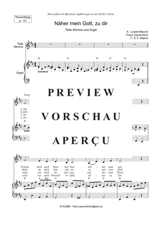 Product gallery: Page 2 of 6 Näher mein Gott zu dir , , Low Voice and Organ