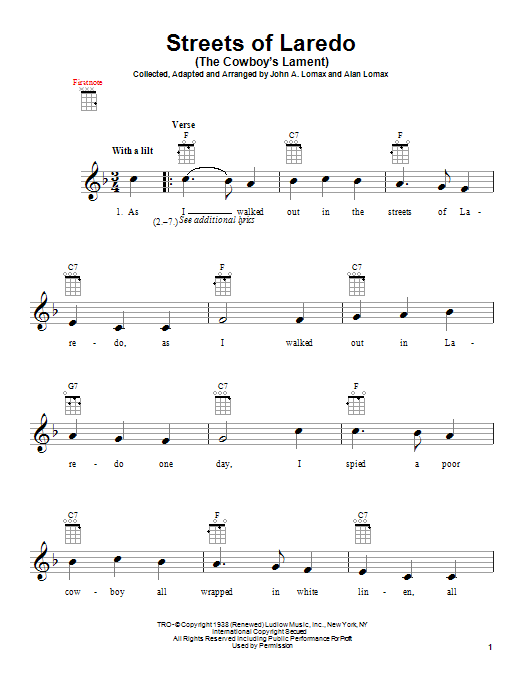 Product gallery: Page 1 of 1 Streets Of Laredo (The Cowboy's Lament), Alan Lomax