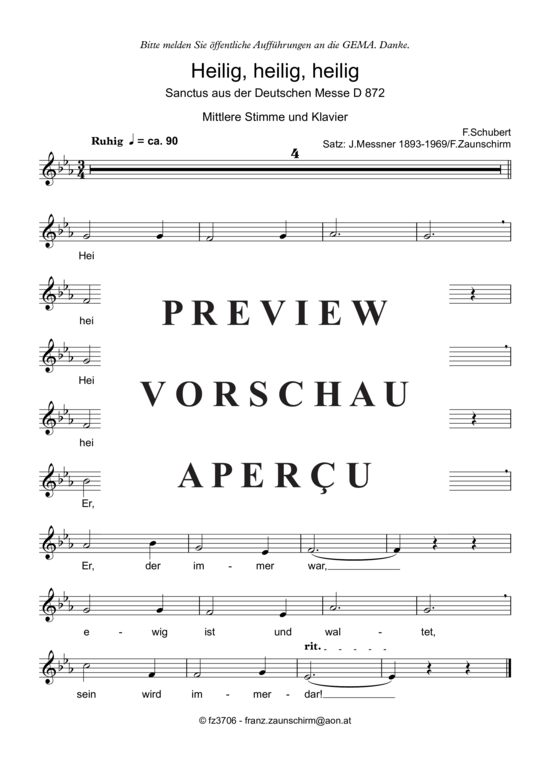Product picture to: Zum Sanctus (Heilig, heilig) Franz Schubert
