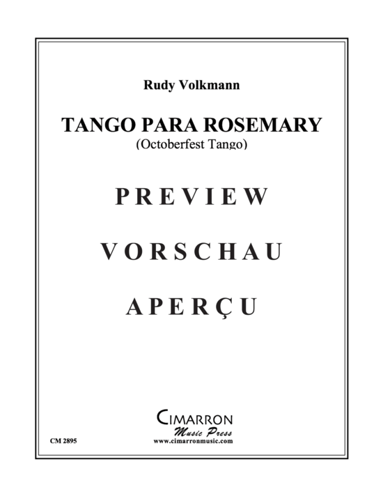 Produktgalerie: Seite 2 von 20 Tango Para Rosemary , , (Blechbläserquintett)