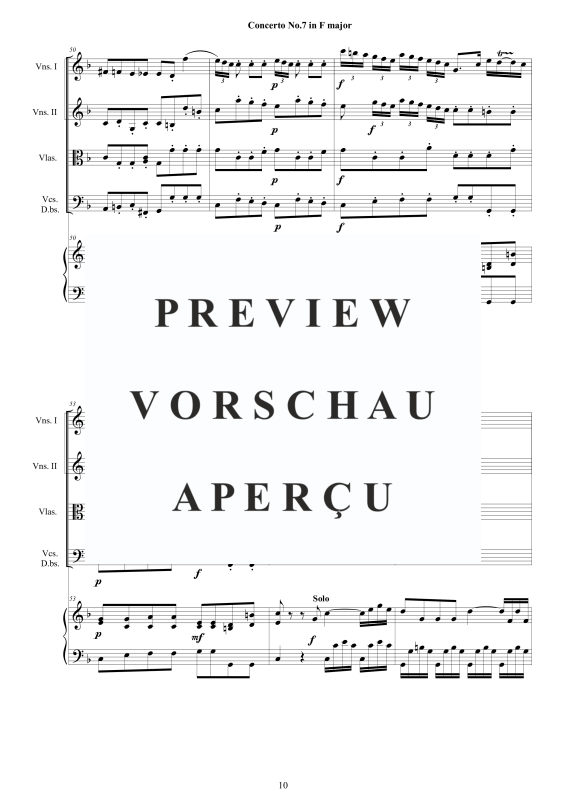 Produktgalerie: Seite 11 von 11 Cembalo Konzert Nr. 7 in F-Dur, , Cembalo und Streichorchester