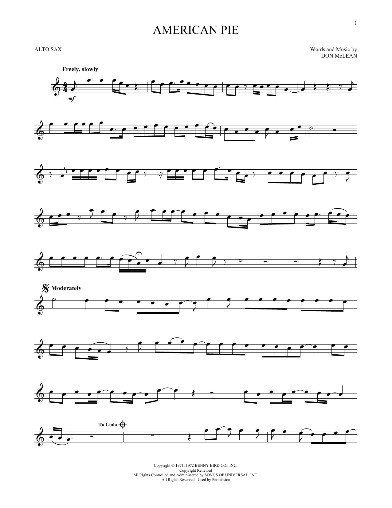 Product gallery: Page 1 of 1 American Pie, Don McLean