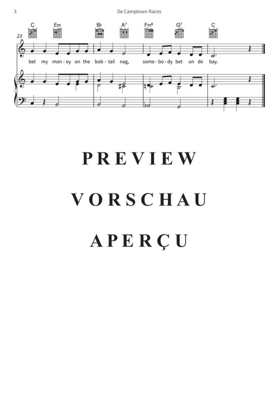 Product gallery: Page 6 of 6 De Camptown Races , , (vocals + piano, guitar)