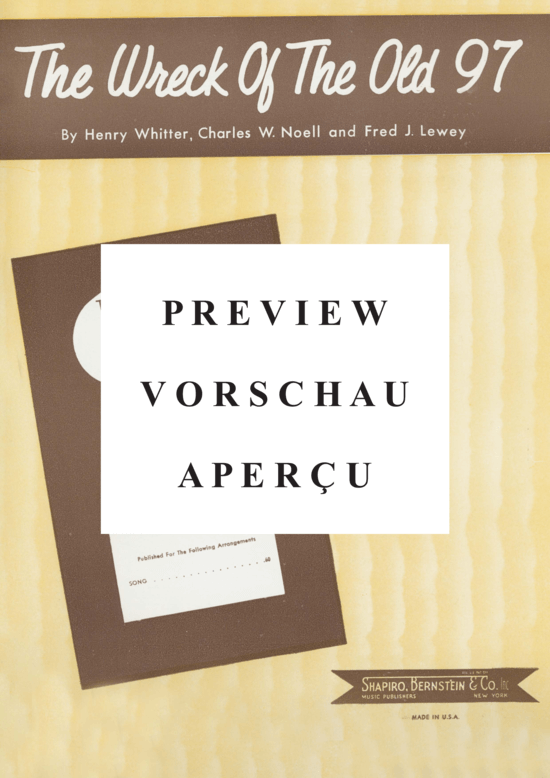 Produktgalerie: Seite 2 von 8 The Wreck Of The Old 97 , Popular Standard, Klavier und Gesang