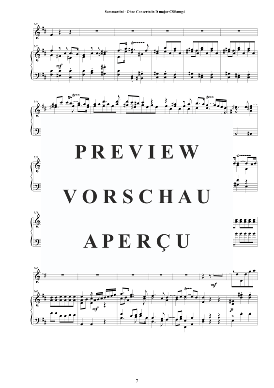Produktgalerie: Seite 8 von 11 Oboen Konzert in D-Dur, , Oboe und Cembalo/Klavier