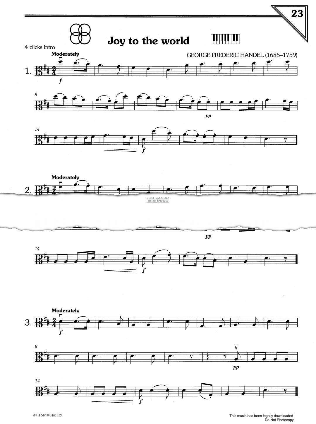 Product gallery: Page 1 of 1 Joy To The World, George Frideric Handel