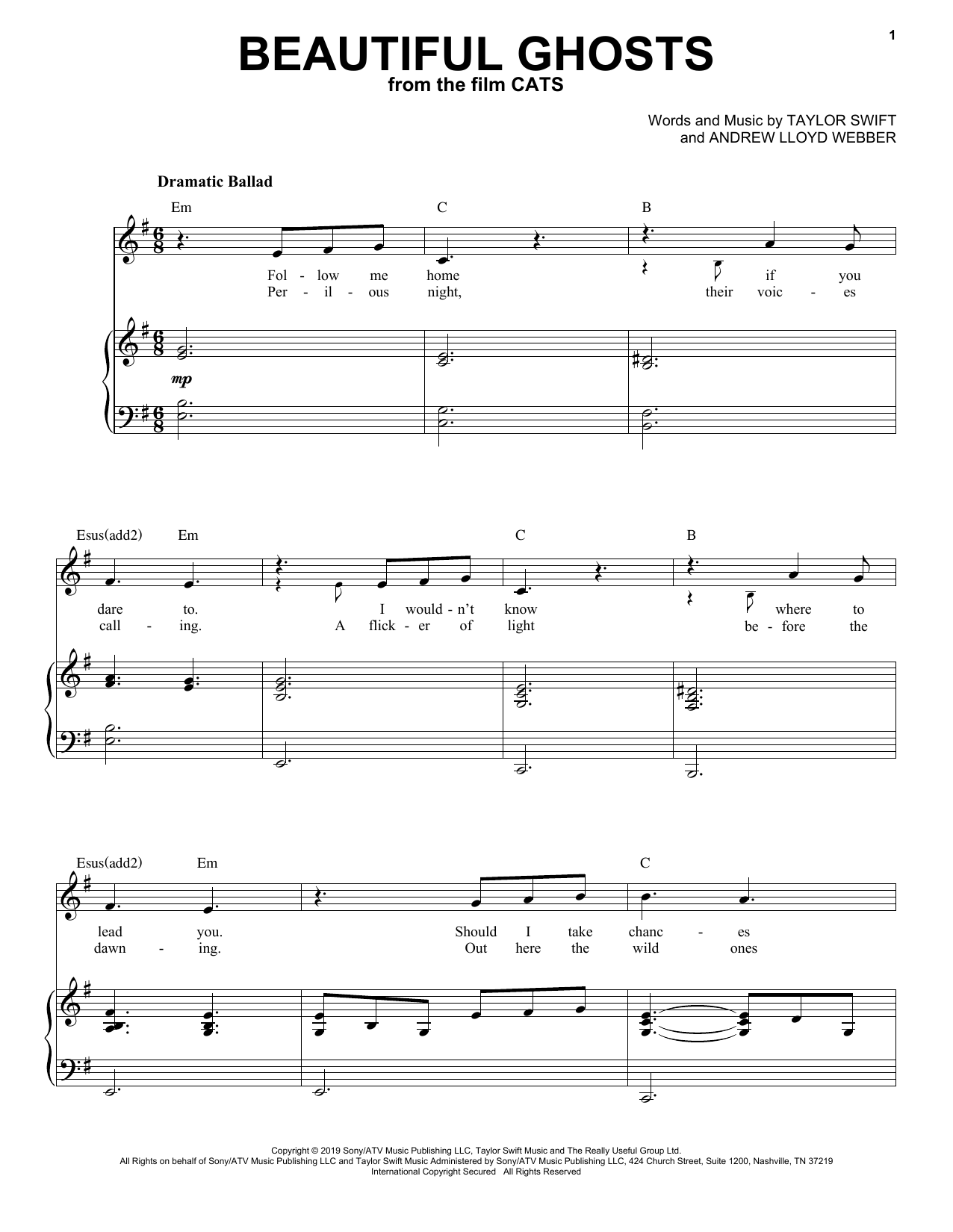 Produktbild zu: Beautiful Ghosts (from the Motion Picture Cats)