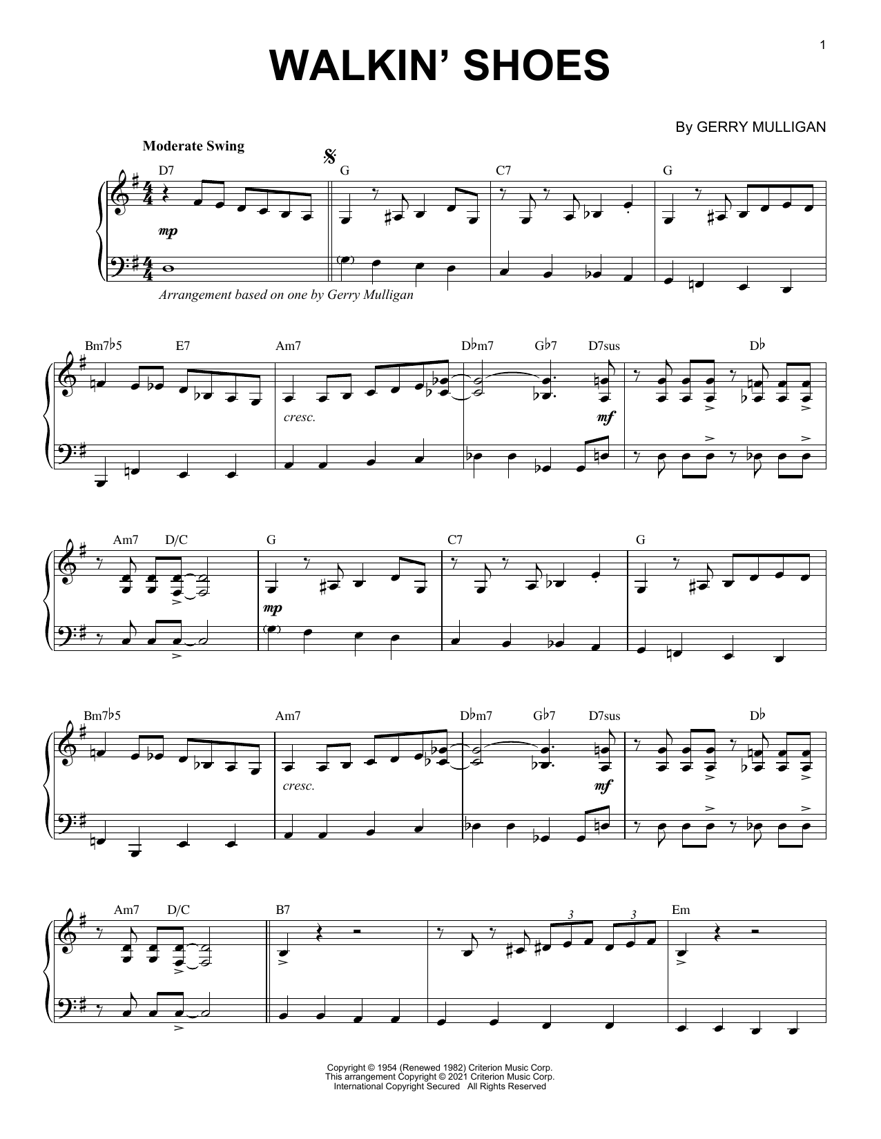 Product picture to: Walkin' Shoes [Jazz version] (arr. Brent Edstrom)