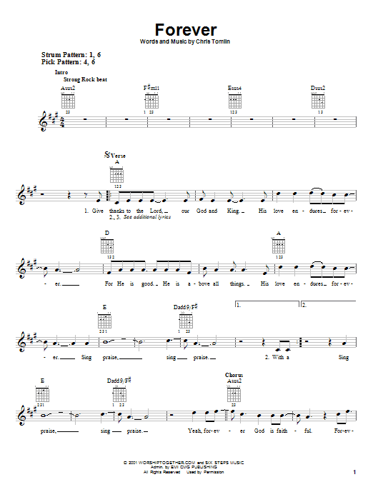 Produktgalerie: Seite 1 von 1 Forever, Chris Tomlin, Gitarre