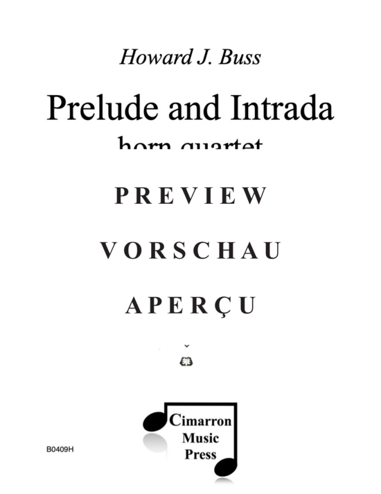 Produktgalerie: Seite 2 von 21 Prelude and Intrada , , (4 Hörner oder Ensemble)