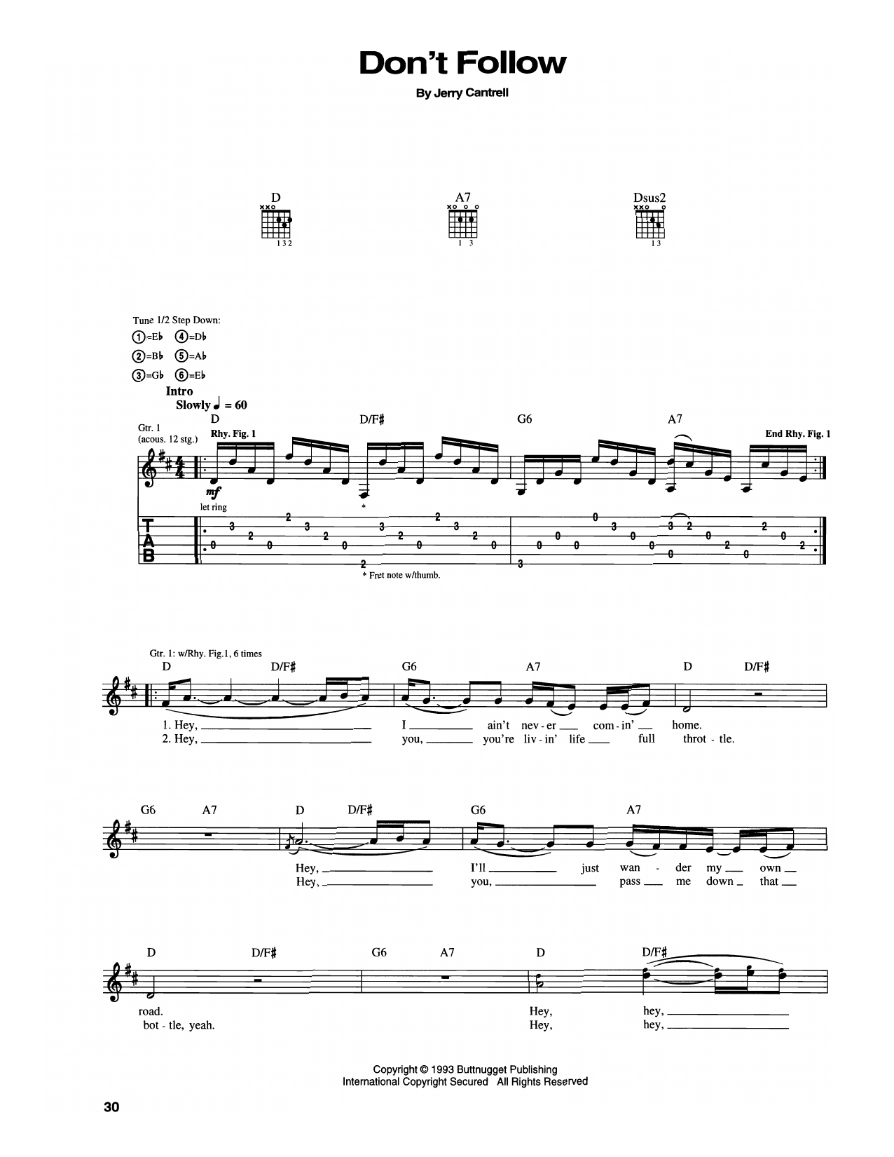 Produktgalerie: Seite 1 von 1 Don't Follow, Alice In Chains, Gitarre