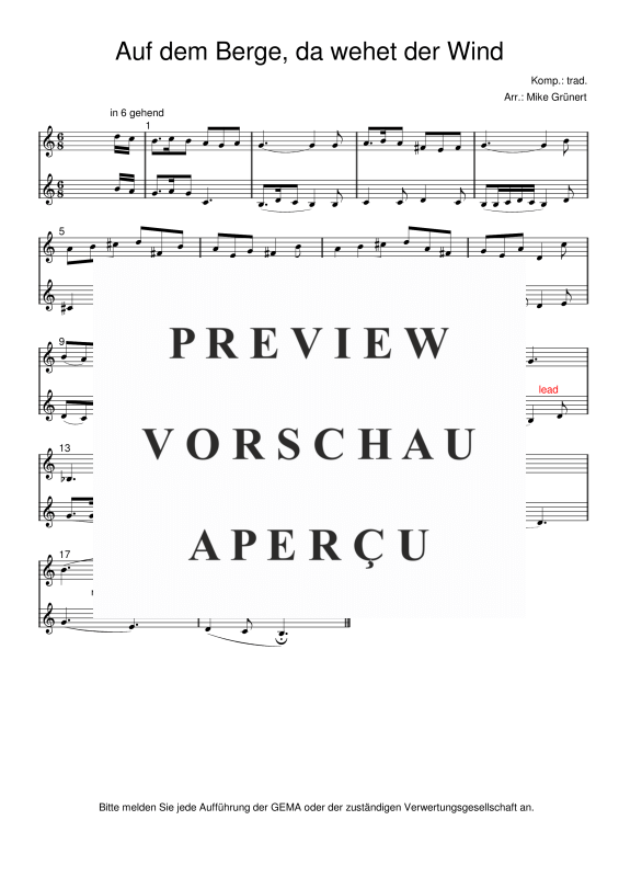 gallery: Deutsche Weihnachtslieder, , 15 Duette für 2 Trompeten oder Instrumente in B