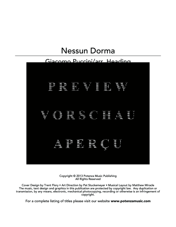 Produktgalerie: Seite 3 von 11 Nessun Dorma, , (Blechbläser Quartett 3x Posaune und Tuba)