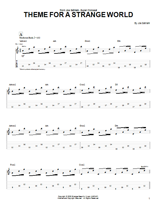 Produktgalerie: Seite 1 von 1 Theme For A Strange World, Joe Satriani, Gitarre
