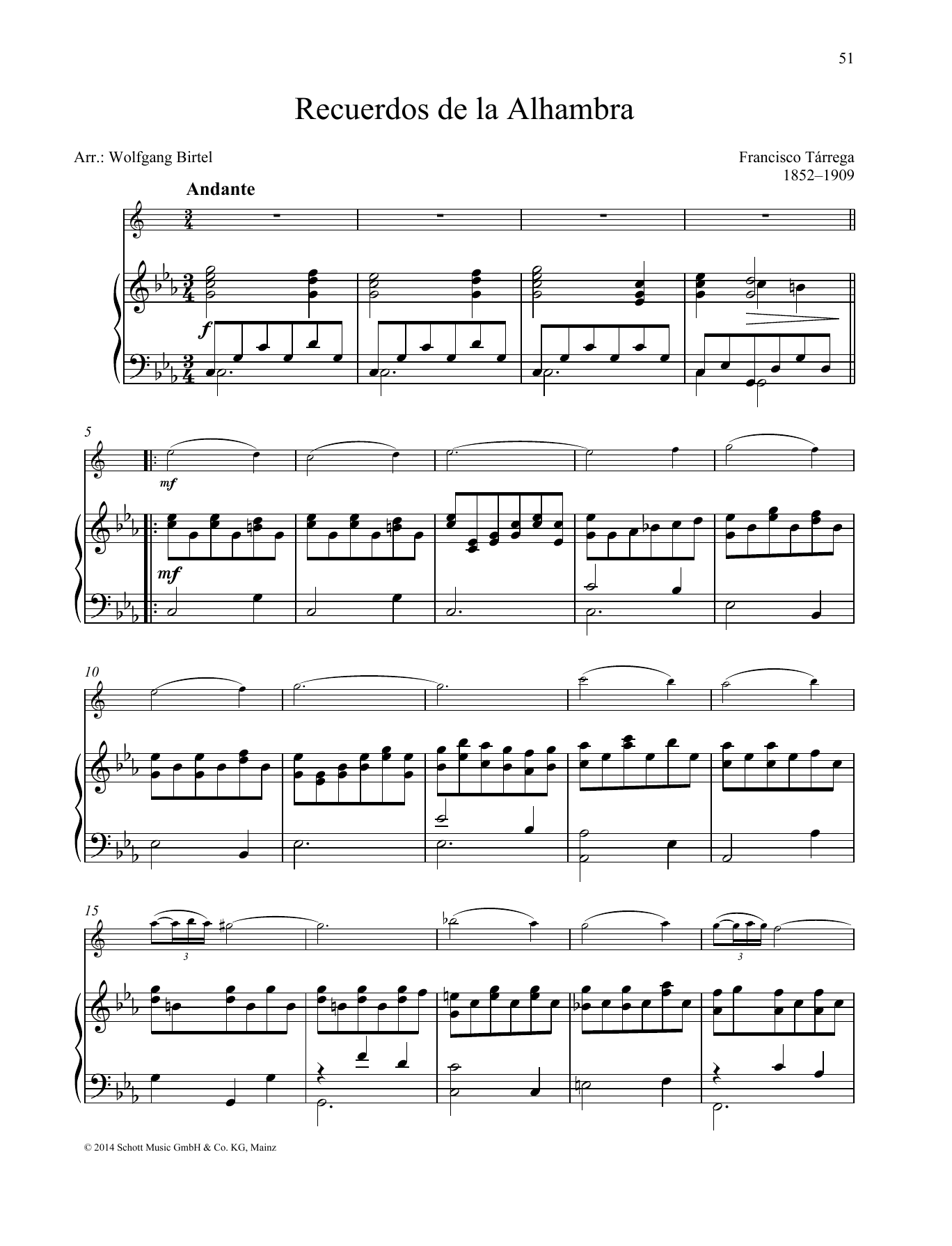 Produktbild zu: Recuerdos de la Alhambra