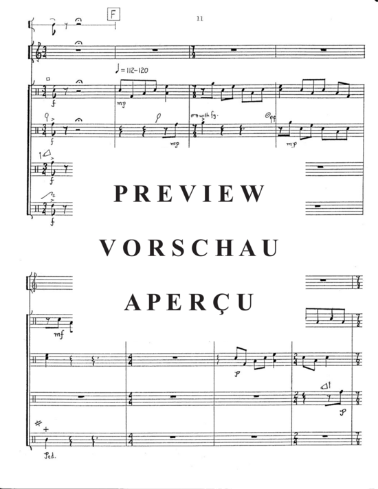 Product gallery: Page 15 of 21 Coexistence , , (clarinet solo and 4 percussionists)