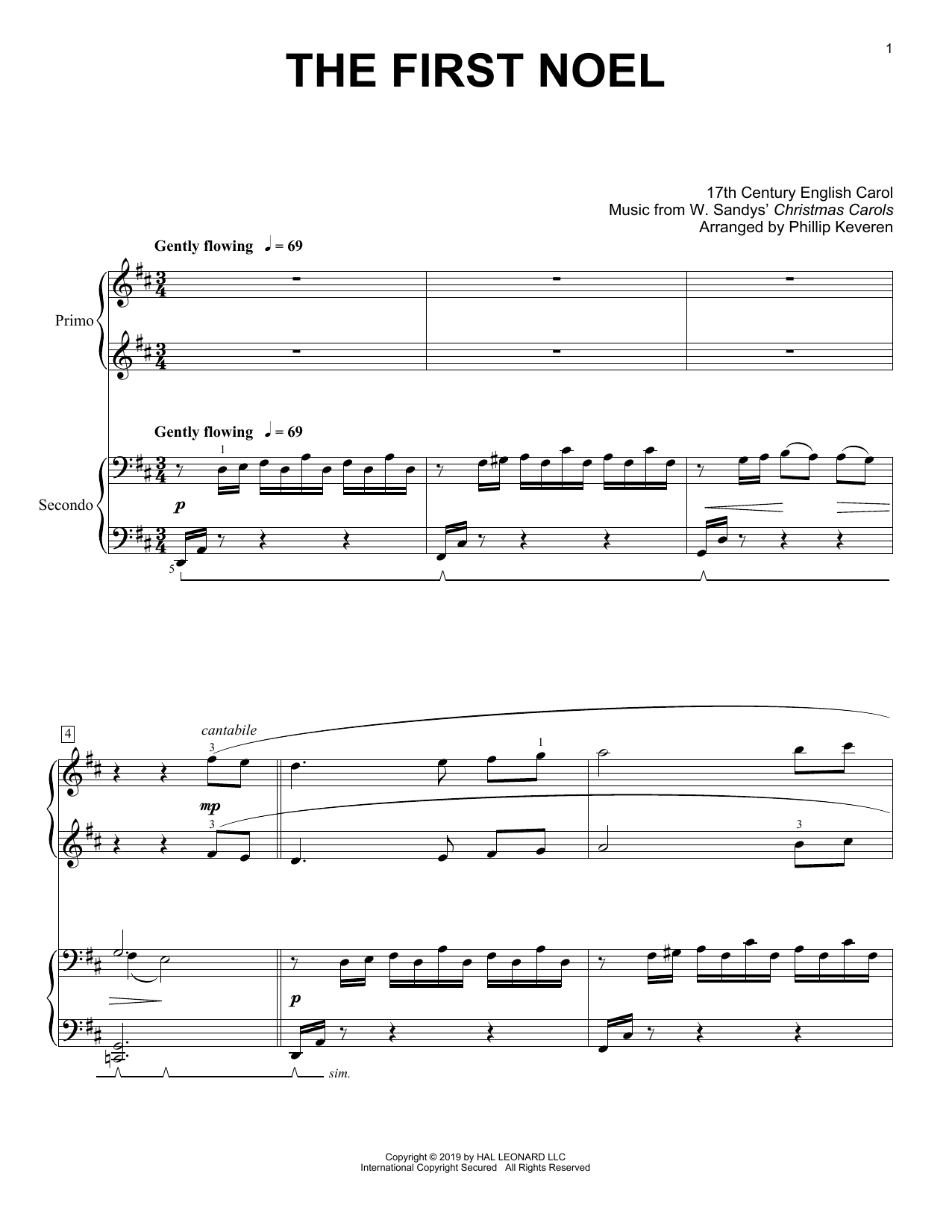 Produktbild zu: The First Noel (arr. Phillip Keveren)