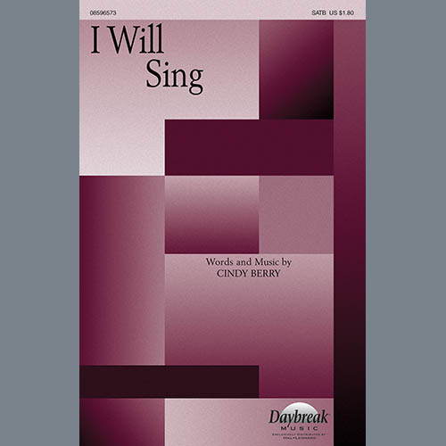 cover: I Will Sing, Cindy Berry, Chor