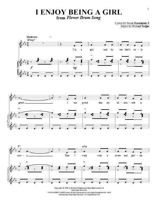 Product picture to:  I Enjoy Being A Girl - Rodgers & Hammerstein