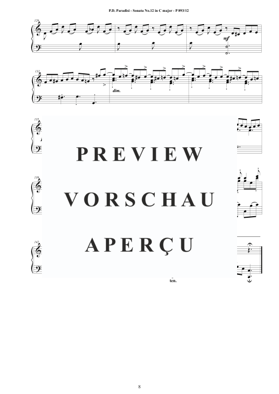 Produktgalerie: Seite 9 von 9 Sonate Nr. 12 in C-Dur, , Klavier Solo