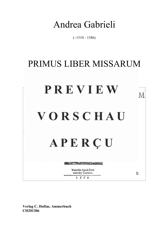 gallery: Primus Liber Missarum , , (6-7 Vokalstimmen)