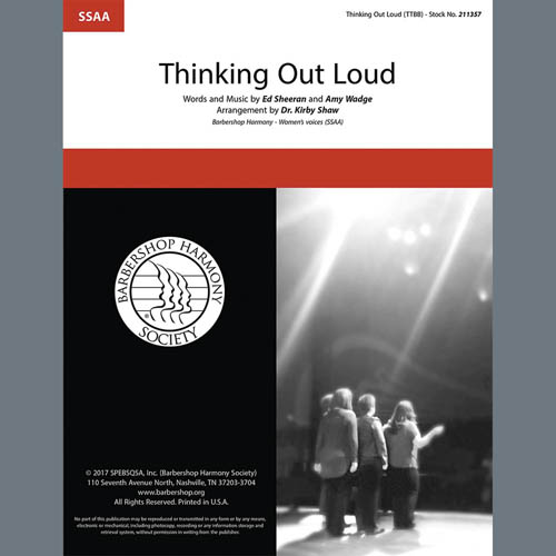 Produktbild zu: Thinking Out Loud (arr. Kirby Shaw)